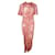Preen By Thornton Bregazzi Vestido asimétrico con estampado floral fruncido Roja Viscosa  ref.1284792