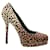 Gucci Leopard Print Calf Hair Ombre Heels Leather  ref.1284799