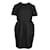 Balenciaga Black Textured Dress with a Flared Skirt Polyester  ref.1284807