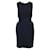Gucci Navy Blue Dress with Black Leather Decoration Viscose  ref.1284814