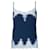 Autre Marque Camisole en dentelle bleue de créateur contemporain Polyester Viscose  ref.1284822