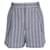 Dior Dark Blue/ White Striped Woolen Shorts Silk  ref.1284849