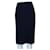 Burberry Prorsum - Jupe mi-longue en laine et soie mélangées bleu marine à rayures  ref.1284866