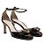 Bally Black Patent Leather Peep-Toe Heels With Bow - view 2