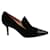 Gianvito Rossi Black Velvet Heels with Patent Leather Toes  ref.1284882