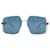 Quadratische Sonnenbrille von Dior in Blau und Gold Metall  ref.1284898