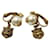 Brincos Gucci Brass Clip-On com Faux Pearl e cabeça superior Dourado Metal Pérola Pele sintetica  ref.1284899