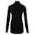 Pull en laine fine à col roulé en tricot noir Balmain  ref.1284928