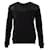 Saint Laurent Sweat-shirt à empiècement en cuir à lacets Saint Laurent Coton Noir  ref.1284948