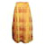 Kenzo Orange & Yellow Animal Print Long Skirt Silk  ref.1284956