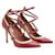 Zapatos de tacón con jaula Rockstud rojos de Valentino 65MM Roja Cuero  ref.1284959