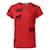T-shirt à broderie papillon Valentino Soie Viscose Rouge  ref.1284973