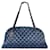 Bolsa de couro acolchoada Chanel azul escuro Mademoiselle 2011  ref.1284982