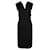 Balenciaga vestido preto com mangas retas Raio Acetato  ref.1284991