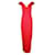 Autre Marque Vestido embelezado vermelho Bariano de designer contemporâneo Algodão  ref.1285004