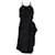 Yves Saint Laurent Vestido negro de hombro descubierto con cola lateral  ref.1285010