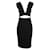 Autre Marque Vestido lápis sem costas com design contemporâneo Black Sea Breeze Preto Algodão Raio  ref.1285012