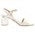 Miu Miu High Heels aus weißem Lackleder mit Blockkristall  ref.1285039