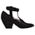 Giorgio Armani Suede Leather T Strap Heels Black  ref.1285064