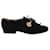 Bally Black Suede Lace Up Shoes with Golden Elements Leather  ref.1285070