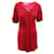 Balenciaga Mini Vestido Rojo/Sayo Roja Poliéster Rayo  ref.1285086
