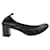 Chanel Black Block Heels con puntas de charol Negro Cuero  ref.1285091