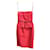 Dsquared2 Vestido de festa vermelho elegante sem alças Algodão Poliamida  ref.1285117