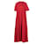 Robe longue en crêpe stretch à col rond Lanvin Viscose Elasthane Rouge  ref.1285119