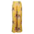 Autre Marque Johanna Ortiz Pantalon de pyjama large taille haute en satin de soie à imprimé floral Jaune  ref.1285120