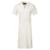 Vestido tubo con cuello con muescas anchas de Gucci Blanco Viscosa Elastano Acetato  ref.1285199