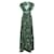Reformation Green Print Maxi Wrap Dress Viscose Rayon  ref.1285202
