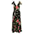 Reformation Robe longue noire à fleurs élégante et féminine Viscose  ref.1285226