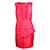 Autre Marque ZEITGENÖSSISCHES DESIGNER-Kleid in Rot-Metallic Seide Baumwolle  ref.1285244