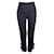 GIANNI VERSACE Navy Pants With Bows Navy blue Wool  ref.1285258