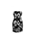 JUST CAVALLI Black & White Pattern Dress Wool  ref.1285259