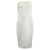 Timeless CHANEL Weißes trägerloses Kleid mit Perlmuttdetails Baumwolle Viskose Acryl  ref.1285319