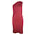 Vestido drapeado de color ladrillo con un solo hombro de GUCCI Castaño Viscosa Acetato  ref.1285320