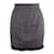 Falda CHANEL de lino de cintura alta con detalles de tweed Negro  ref.1285324