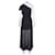 Maje One Shoulder Evening Dress Black Polyester  ref.1285460