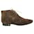 Chaussures à lacets en daim marron Louis Vuitton Suede Caoutchouc  ref.1285481