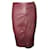 Autre Marque CONTEMPORARY DESIGNER Burgundy Leather Pencil Skirt Dark red Cotton Elastane  ref.1285506