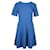 Autre Marque ZEITGENÖSSISCHES DESIGNER-Blaues A-Linien-Kleid Polyester Viskose  ref.1285522