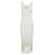 Autre Marque Dion Lee Off-White Long Laser-Cut Dress with Fringes Cream Polyester Elastane Polyamide  ref.1285540