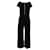 Autre Marque Contemporary Designer Black Jumpsuit With Pearl Trim Wool  ref.1285544
