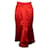 Falda larga roja de Burberry Seda Viscosa  ref.1285548