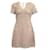 Sandro Pale Pink V-Neck Lace Dress Polyester  ref.1285561