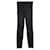 Alice + Olivia Leather Pants With Gunmetal Coloured Metal Trim Black  ref.1285565