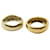Cartier-Set aus zwei goldenen breiten Ringen/ Bands Weißgold  ref.1285576