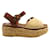 Autre Marque Contemporary Designer Platform Espadrille Sandals Cream Leather  ref.1285581