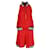 Love Moschino Conjunto de top y pantalón corto rojo con ribete azul marino Roja Seda Viscosa  ref.1285597
